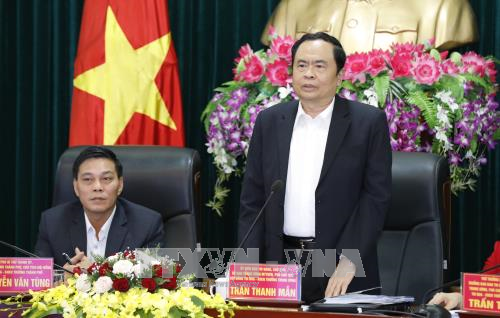 Chủ tịch Uỷ ban Trung ương Mặt trận Tổ quốc Việt Nam làm việc tại Hải Phòng