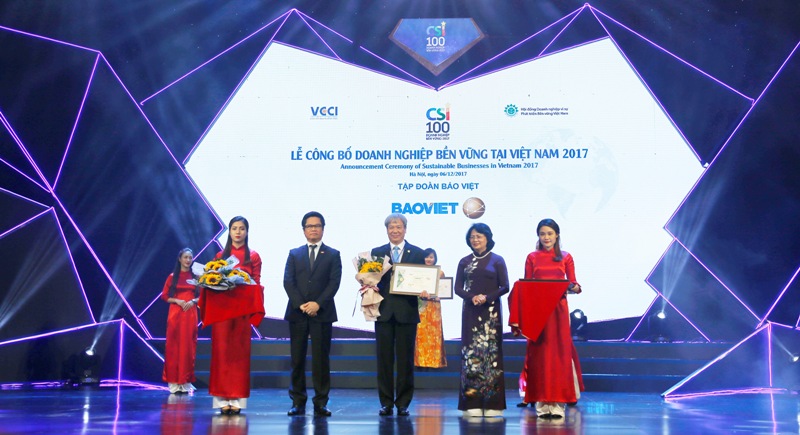 Tập đoàn Bảo Việt lọt TOP 10 Doanh nghiệp Bền vững xuất sắc nhất Việt Nam