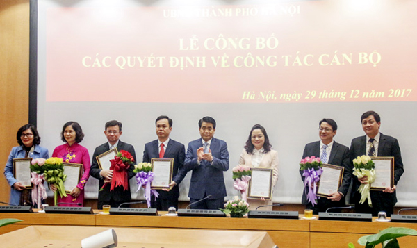 Chủ tịch UBND TP Hà Nội bổ nhiệm lãnh đạo 4 sở