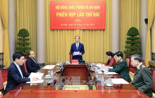 Chủ tịch nước chủ trì phiên họp Hội đồng Quốc phòng và An ninh