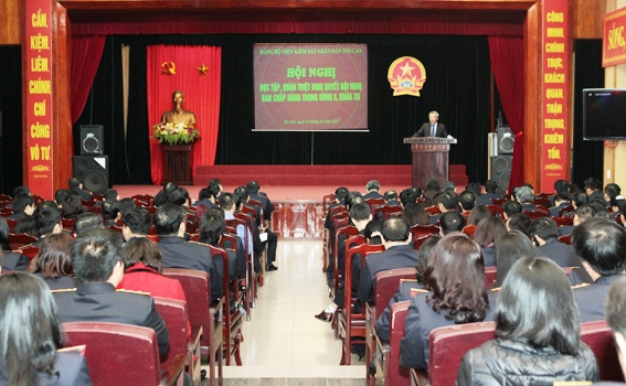Đảng bộ Viện kiểm sát nhân dân tối cao học tập, quán triệt Nghị quyết Trung ương 6 khoá XII