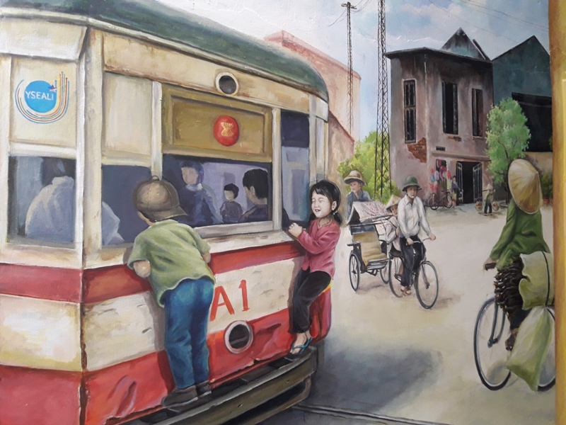 Làm đẹp khu tập thể bằng tranh 3D