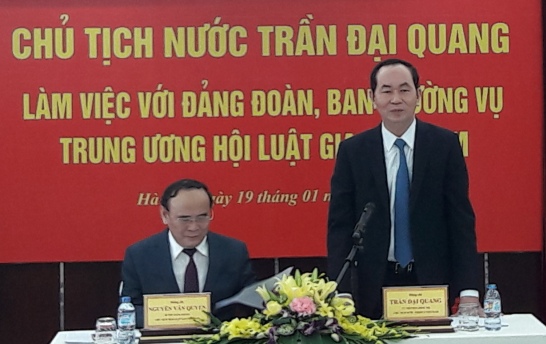 Chủ tịch nước làm việc với Ban Thường vụ Trung ương Hội Luật gia Việt Nam