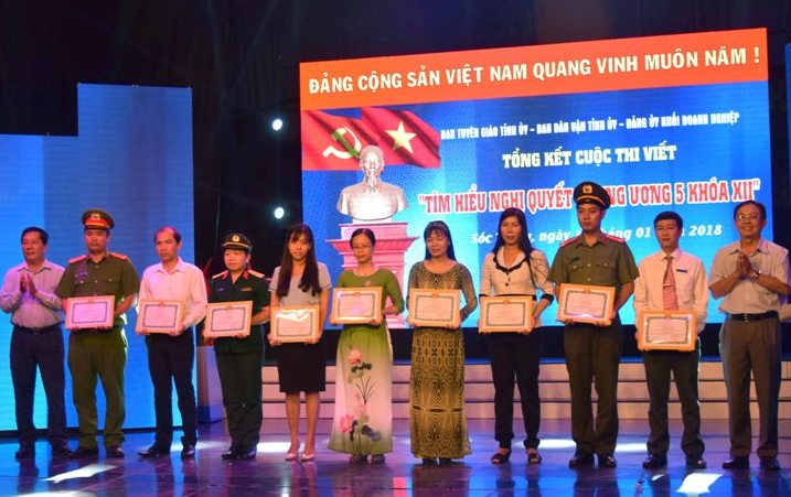 Sóc Trăng Tổng kết cuộc thi Tìm hiểu Nghị quyết Trung ương 5 khóa XII  ​