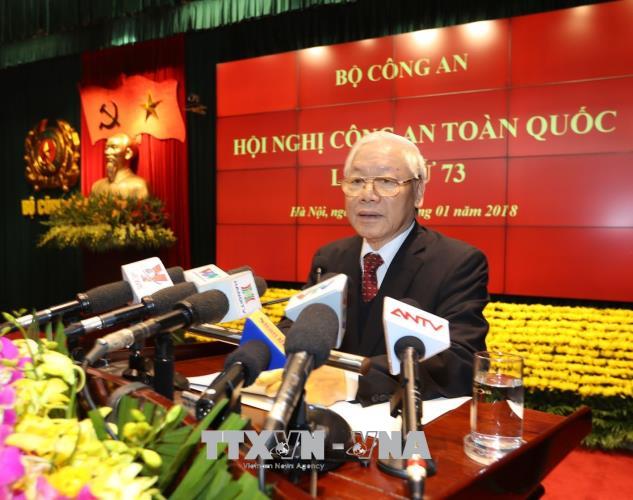 Toàn văn phát biểu của Tổng Bí thư Nguyễn Phú Trọng tại Hội nghị Công an toàn quốc