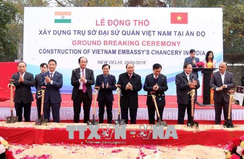Thủ tướng Nguyễn Xuân Phúc dự lễ động thổ trụ sở mới Đại sứ quán Việt Nam tại Ấn Độ