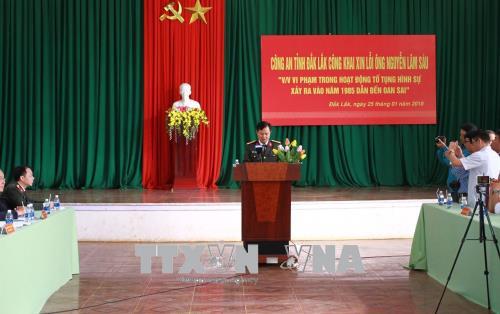 Đắk Lắk Xin lỗi công khai ông Nguyễn Lâm Sáu sau gần 33 năm bị oan sai