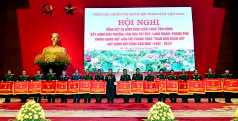 Tổng kết 25 năm Cuộc vận động “Xây dựng môi trường văn hóa tốt đẹp, lành mạnh, phong phú trong quân đội”