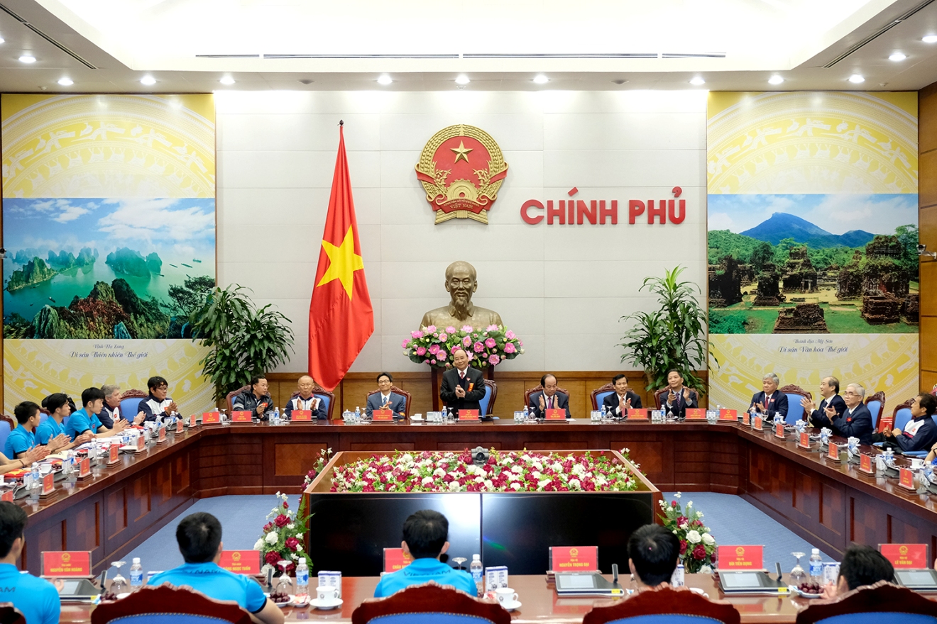 Thủ tướng Nguyễn Xuân Phúc Nhân rộng bản lĩnh, ý chí U23 Việt Nam