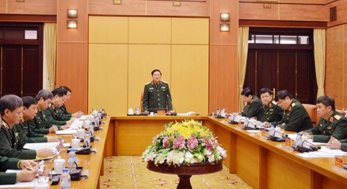 Đại tướng Ngô Xuân Lịch làm việc với Tổng cục Chính trị và Tổng cục Hậu cần