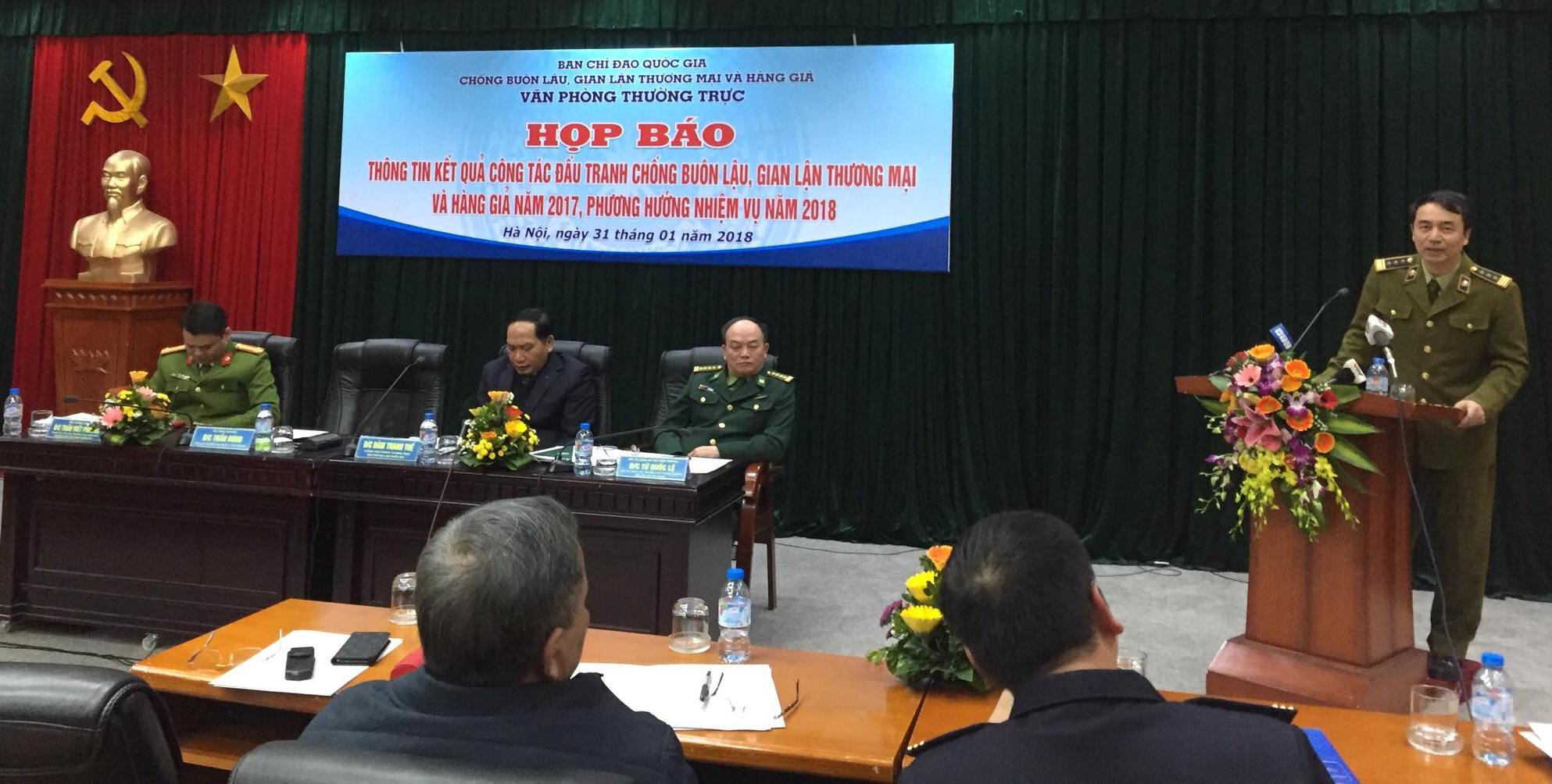 Thực hiện cao điểm chống buôn lậu, gian lận thương mại và hàng giả dịp tết Nguyên đán Mậu Tuất 2018