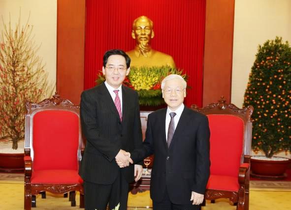 Tổng Bí thư Nguyễn Phú Trọng tiếp Đại sứ Trung Quốc đến chào từ biệt