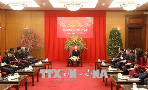 Tổng Bí thư chúc mừng các vị Đại sứ, Đại biện các nước ASEAN nhân dịp Tết cổ truyền của Việt Nam