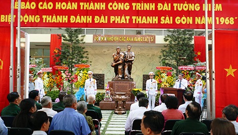 Hoàn thành công trình Đài tưởng niệm Biệt động thành đánh Đài phát thanh Sài Gòn 1968