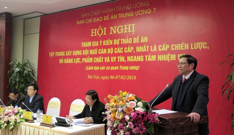 Lãnh đạo các cơ quan Trung ương tham gia ý kiến dự thảo Đề án trình Hội nghị Trung ương 7 khóa XII