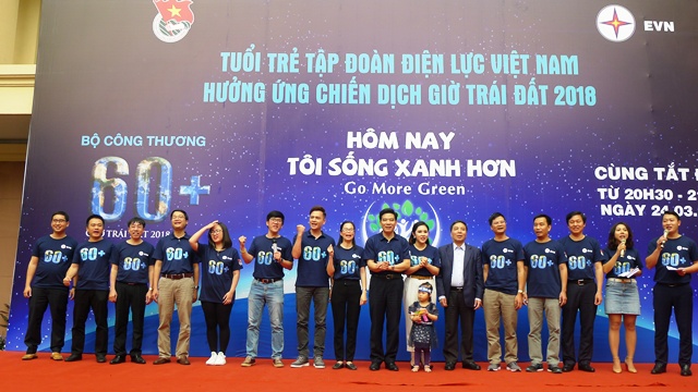 Tuổi trẻ Tập đoàn Điện lực Việt Nam hưởng ứng Chiến dịch Giờ trái đất 2018