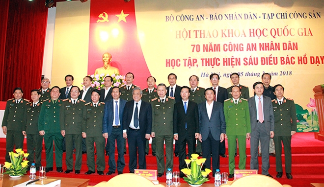 Tổng Bí thư Nguyễn Phú Trọng Đưa phong trào Công an nhân dân học tập, thực hiện Sáu điều Bác Hồ dạy lên tầm cao mới