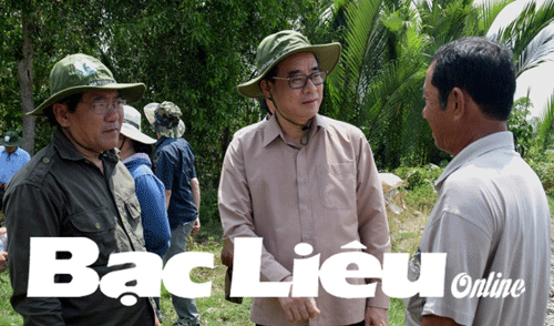 Bí thư Tỉnh ủy - Nguyễn Quang Dương và Chủ tịch UBND tỉnh - Dương Thành Trung khảo sát thực tế tại huyện Hồng Dân