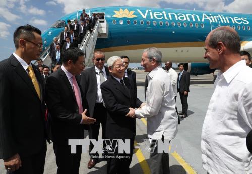 Tổng Bí thư Nguyễn Phú Trọng bắt đầu thăm cấp Nhà nước Cộng hòa Cuba