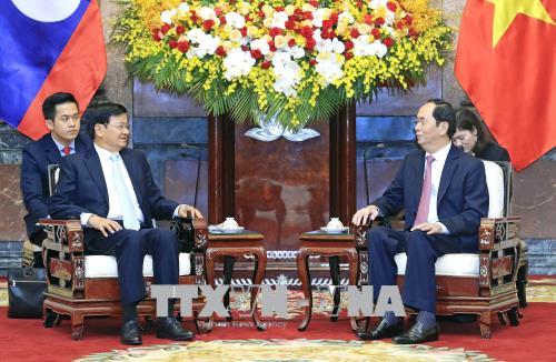 Chủ tịch nước Trần Đại Quang tiếp Thủ tướng Lào Thongloun Sisoulith