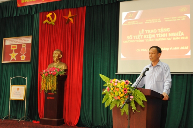 Tặng sổ tiết kiệm tình nghĩa Xuân Trường Sa tại xã Cù Vân Đại Từ - Thái Nguyên