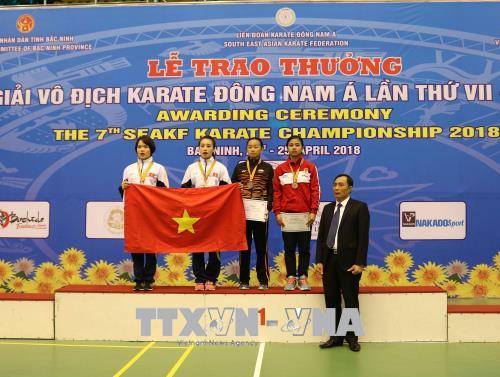 Việt Nam giành 29 Huy chương Vàng tại Giải vô địch Karate Đông Nam Á lần thứ VII