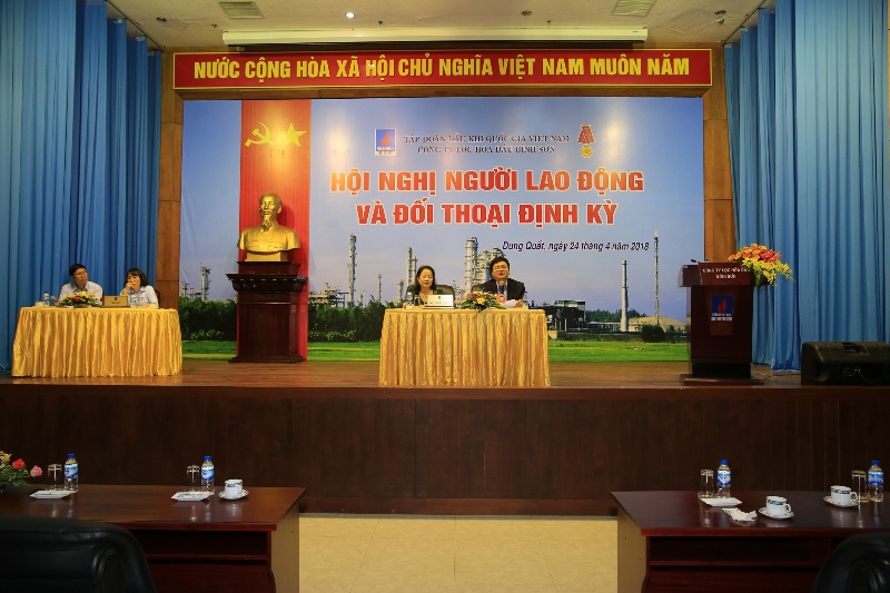 Công ty Lọc hóa dầu Bình Sơn tổ chức hội nghị đối thoại với người lao động