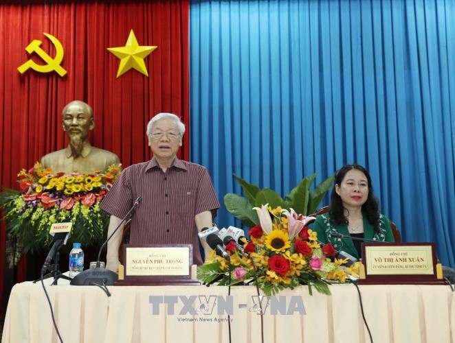 Tổng Bí thư Nguyễn Phú Trọng An Giang cần chú trọng làm tốt công tác quy hoạch cán bộ cho lâu dài