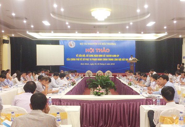 Sửa đổi, bổ sung Nghị định xử phạt vi phạm hành chính trong lĩnh vực đất đai