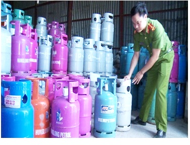 Thái Bình Phát hiện cơ sở sang chiết gas trái phép quy mô lớn