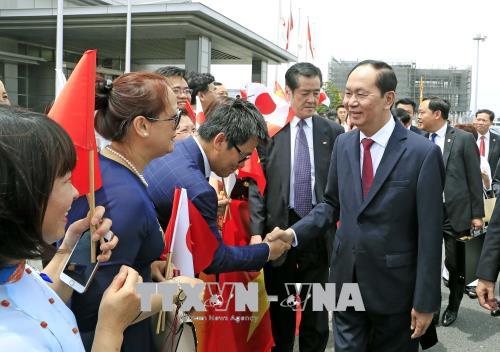 Chủ tịch nước Trần Đại Quang bắt đầu chuyến thăm cấp Nhà nước tới Nhật Bản