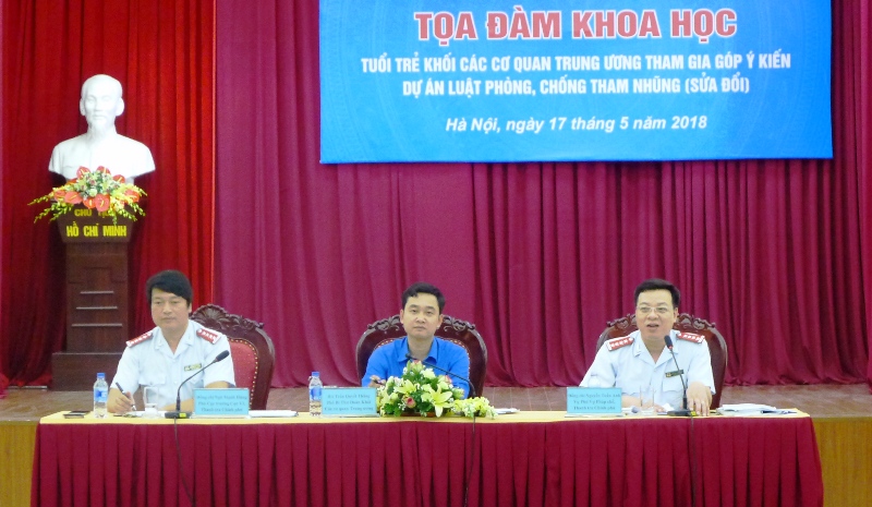 Tuổi trẻ Khối các cơ quan Trung ương tham gia góp ý Dự án Luật Phòng, chống tham nhũng sửa đổi