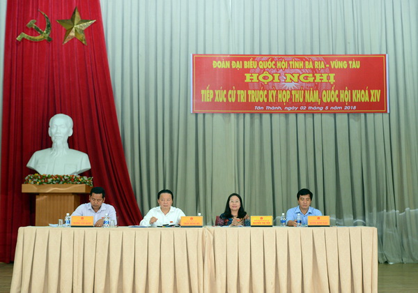 Bộ trưởng Trần Hồng Hà tiếp xúc cử tri tại tỉnh Bà Rịa - Vũng Tàu