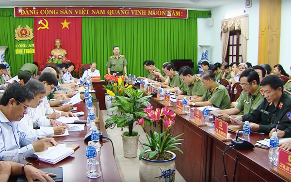 Bộ trưởng Bộ Công an Tô Lâm làm việc tại tỉnh Bình Thuận