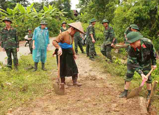 LLVT tỉnh Cao Bằng chung sức xây dựng nông thôn mới