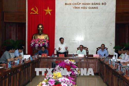 Công bố quyết định kiểm tra đối với Ban Thường vụ Tỉnh ủy Hậu Giang