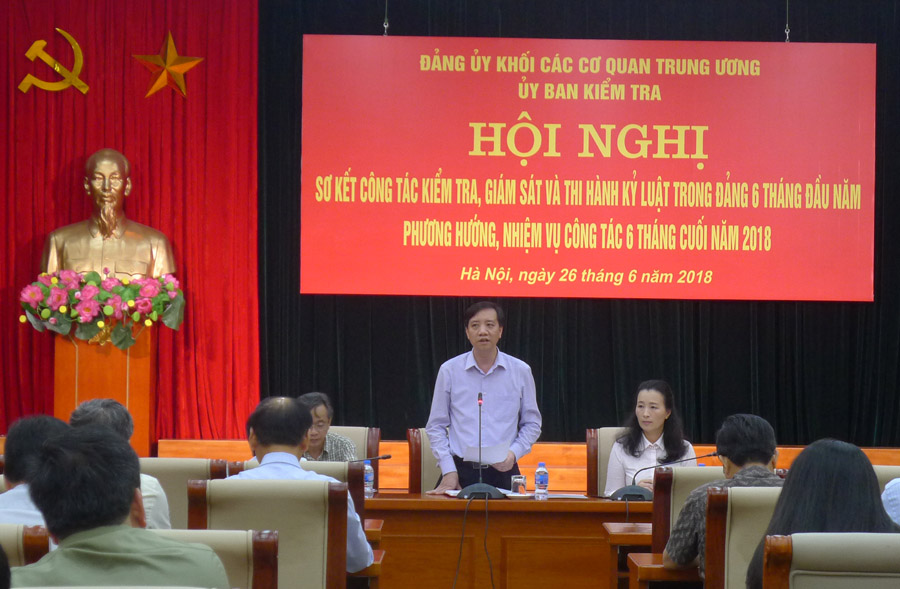 Đảng ủy Khối các cơ quan Trung ương triển khai nhiệm vụ công tác kiểm tra, giám sát 6 tháng cuối năm 2018