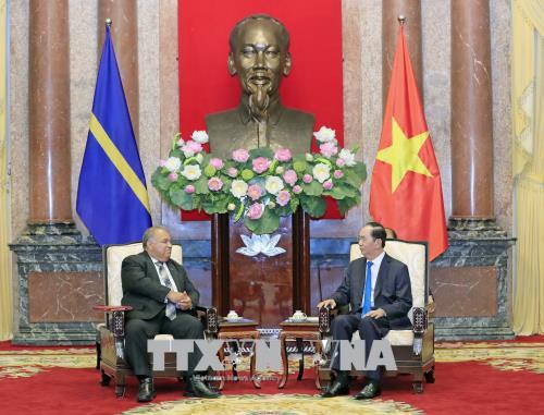 Chủ tịch nước Trần Đại Quang tiếp Tổng thống Cộng hòa Nauru