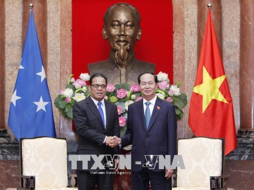 Chủ tịch nước Trần Đại Quang tiếp Chủ tịch Quốc hội Liên bang Micronesia