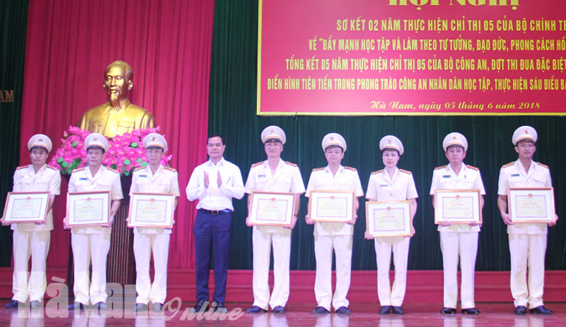 Hà Nam Đẩy mạnh phong trào Công an nhân dân học tập thực hiện Sáu điều Bác Hồ dạy