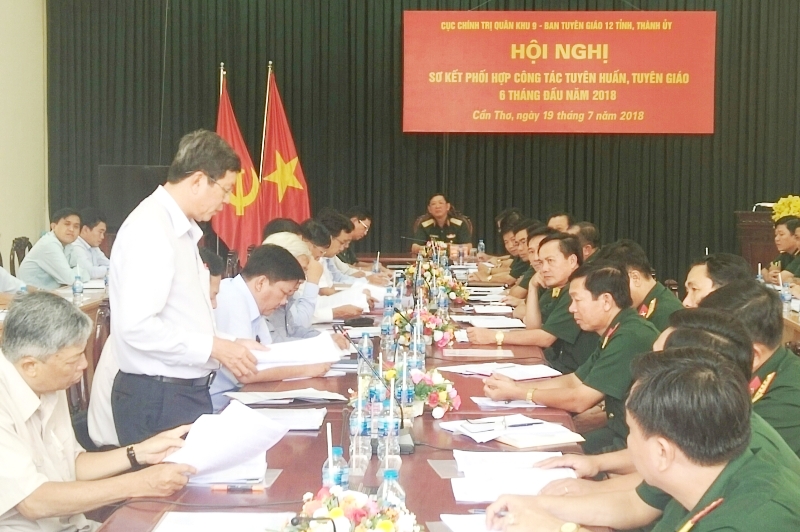 Sơ kết phối hợp công tác tuyên huấn, tuyên giáo 12 tỉnh, thành phố khu vực Đồng bằng sông Cửu Long
