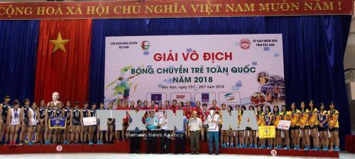 Trên 300 vận động viên tham dự Giải bóng chuyền trẻ toàn quốc năm 2018 ​