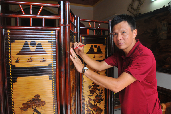 Thổi hồn Việt vào tranh tre Xuân Lai