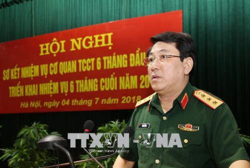 Cơ quan Tổng cục Chính trị, Bộ Quốc phòng triển khai nhiệm vụ 6 tháng cuối năm 2018