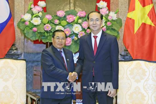 Chủ tịch nước Trần Đại Quang Việt Nam- Lào cần tăng cường hợp tác trên các diễn đàn nghị viện đa phương, khu vực và quốc tế