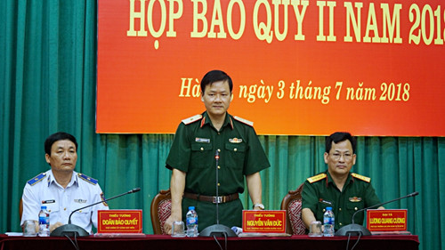 Bộ Quốc phòng họp báo quý II năm 2018