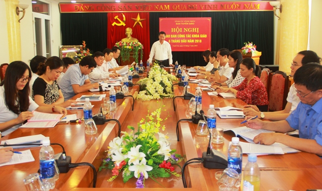 Vĩnh Phúc Giao ban công tác Khoa giáo 6 tháng đầu năm 2018