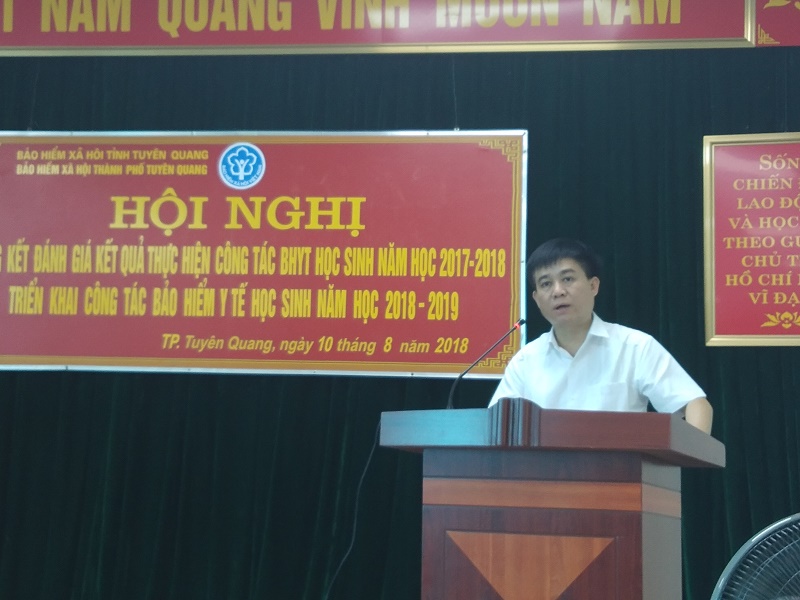 BHXH TP Tuyên Quang Triển khai công tác BHYT học sinh năm học 2018-2019