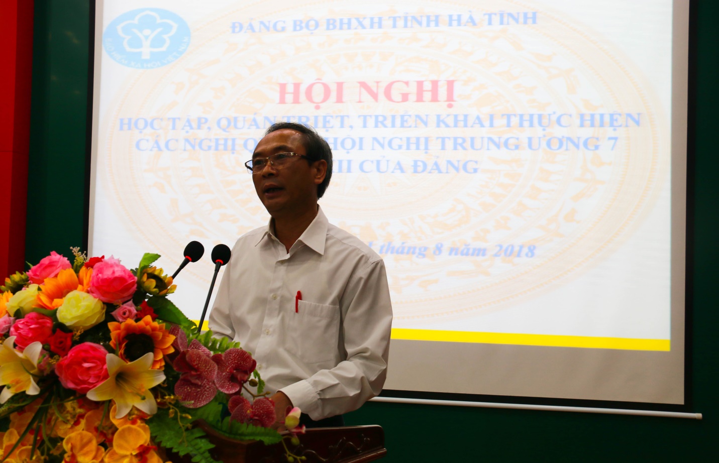 Đảng bộ BHXH Hà Tĩnh Tổ chức Hội nghị học tập, quán triệt các Nghị quyết Hội nghị Trung ương 7 Khóa XII