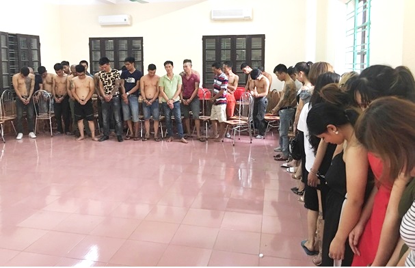 Thái Bình Bắt quả tang 50 đối tượng sử dụng ma túy